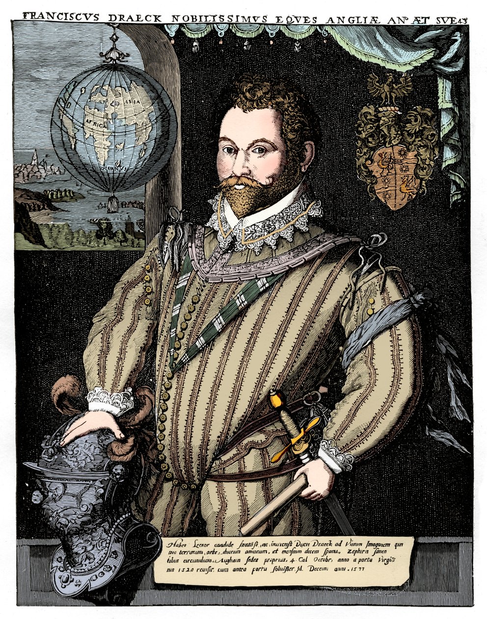 Sir Francis Drake, 1500-tallet, 1910 av Unbekannt