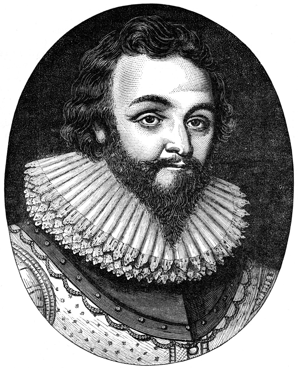 Sir Francis Drake, engelsk navigatør og kaper fra 1500-tallet, c1880 av Unbekannt