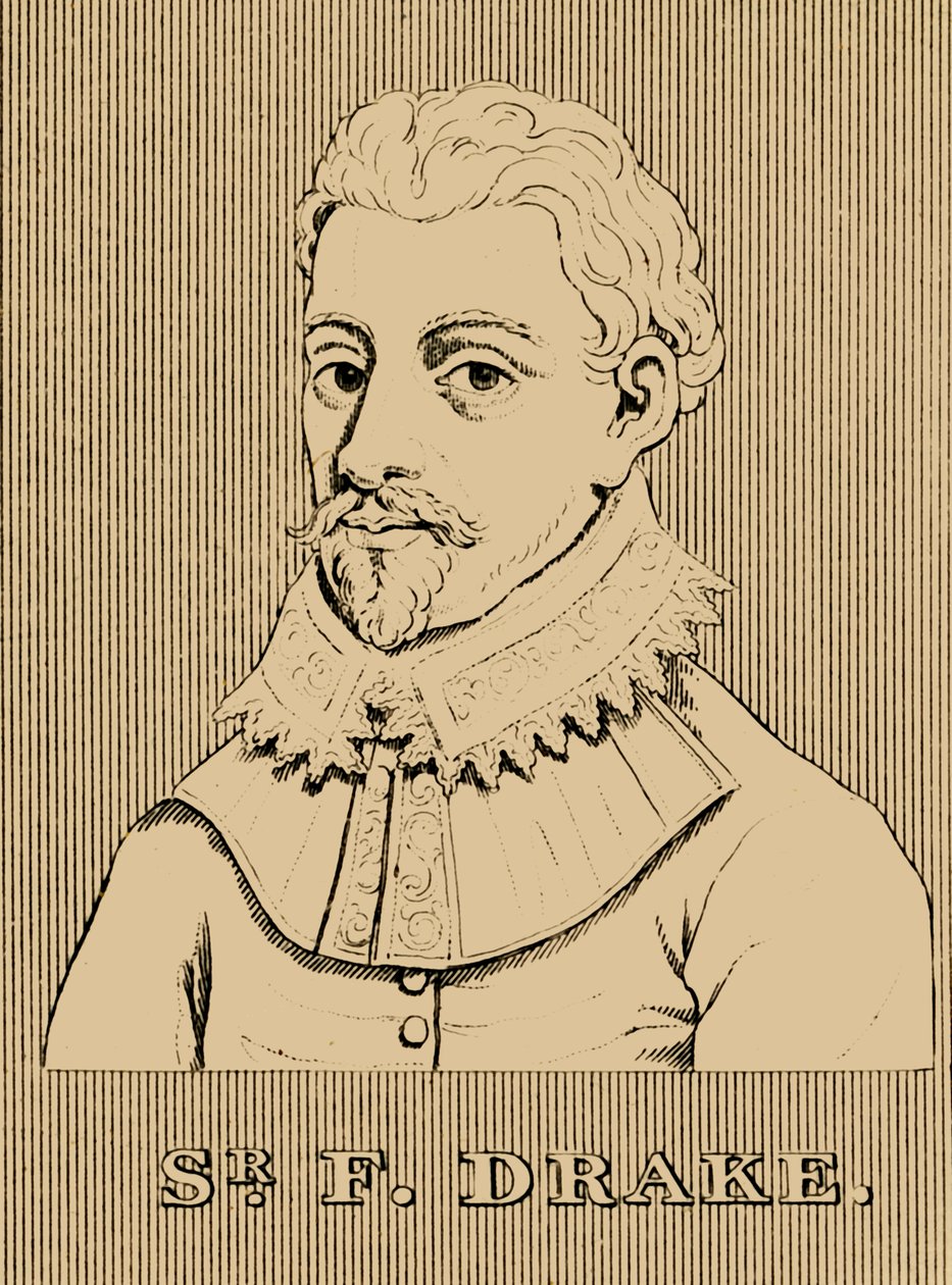 Sir Francis Drake, c1540-1596, 1830. av Unbekannt