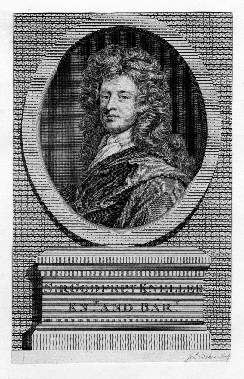 Sir Godfrey Kneller 1646-1723, portrettmaler, 1800-tallet av Unbekannt