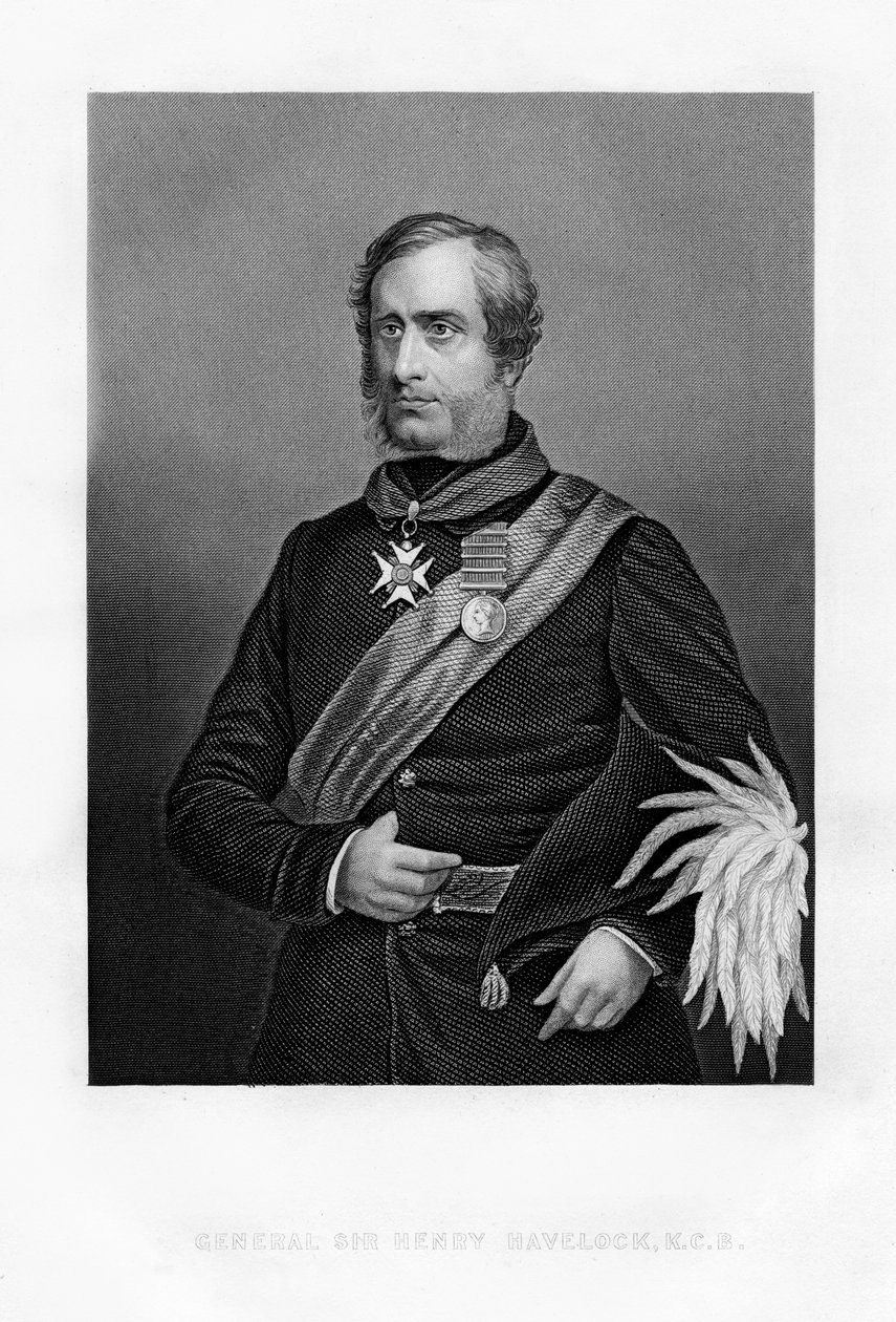 Sir Henry Havelock, britisk general, 1800-tallet av Unbekannt