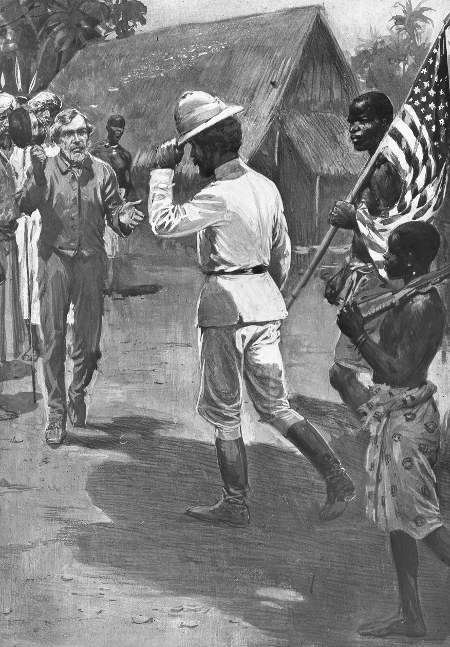 Sir Henry Morton Stanley møter David Livingstone, Afrika, 1871 av Unbekannt