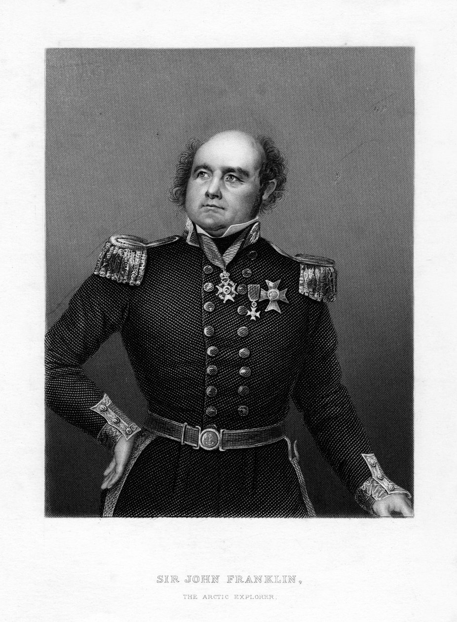 Sir John Franklin, engelsk sjøkaptein og arktisk oppdagelsesreisende, 1800-tallet av Unbekannt