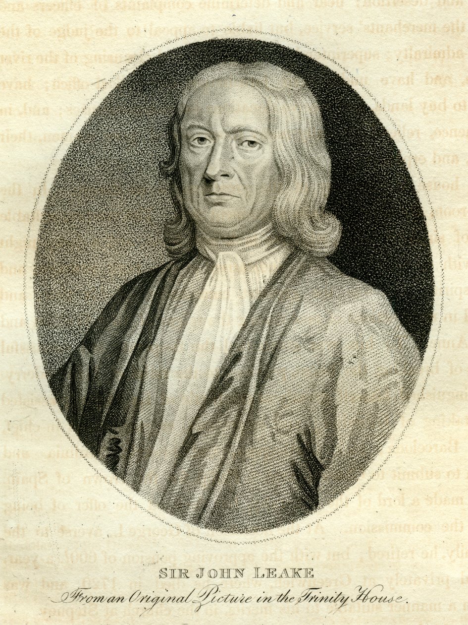 Sir John Leake, britisk admiral, 1700-tallet av Unbekannt