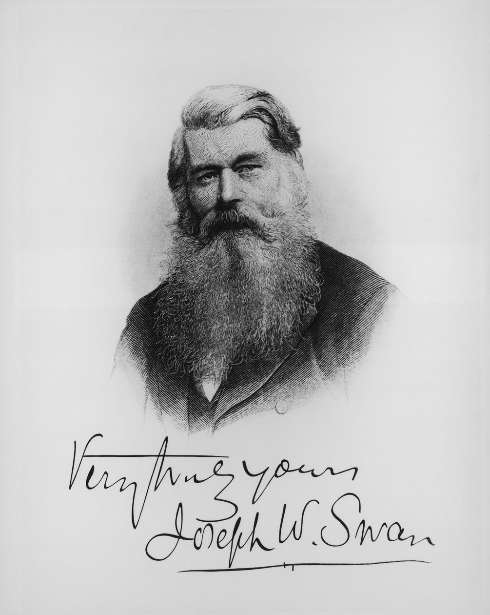 Sir Joseph Wilson Swan, vitenskapsmann og oppfinner, ca 1900 av Unbekannt