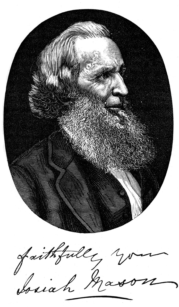 Sir Josiah Mason, engelsk penneprodusent, c1880 av Unbekannt