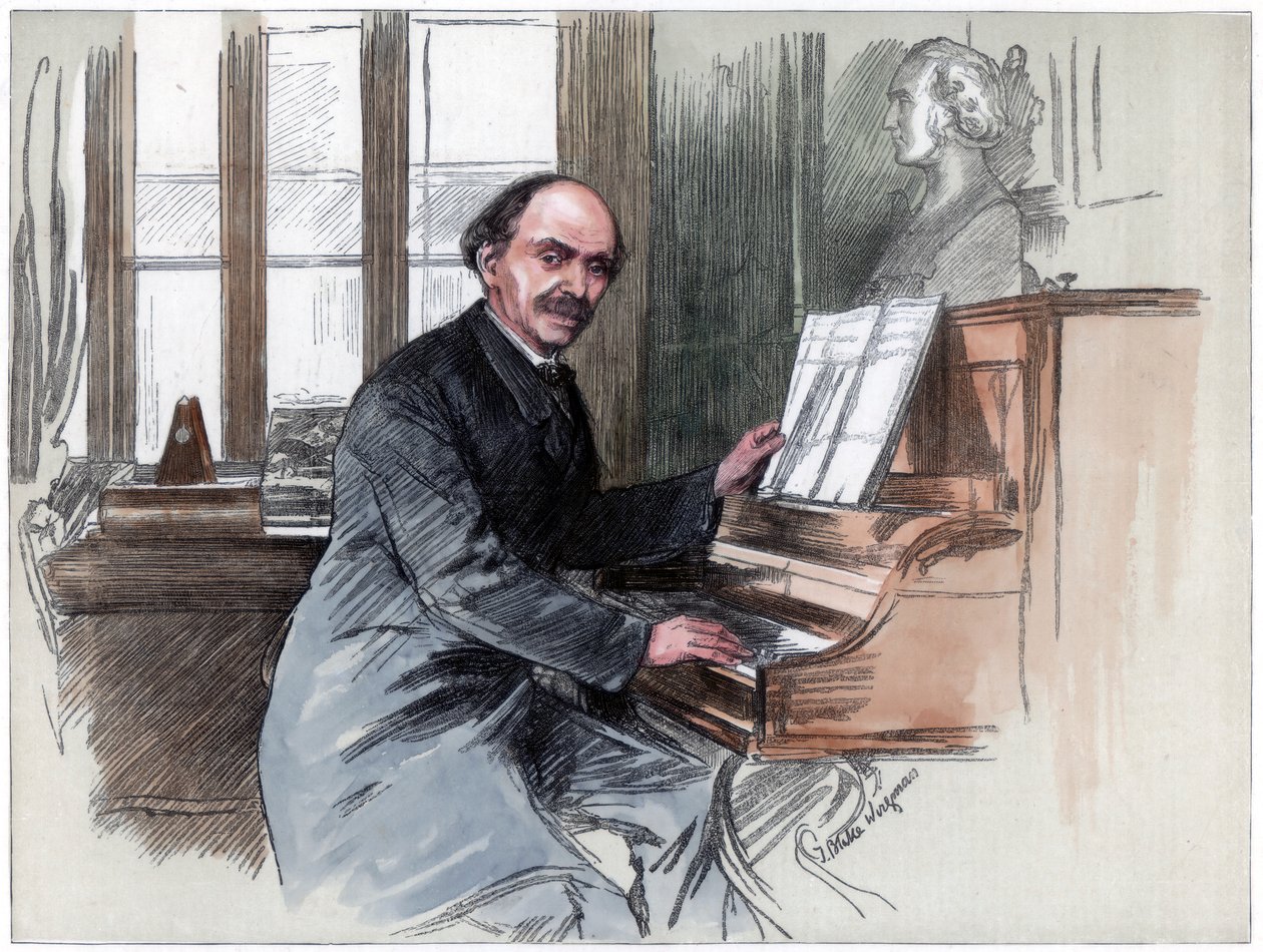 Sir Julius Benedict , musikalsk komponist og dirigent, 1884 av Unbekannt