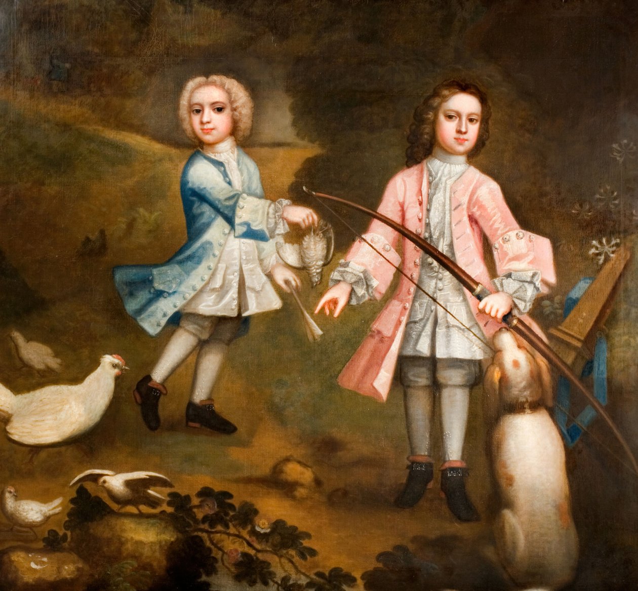 Sir Lister og Sir Charles Holte som gutter, 1750. av Unbekannt