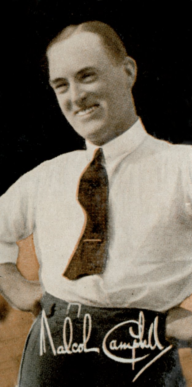 Sir Malcolm Campbell 1885-1948, engelsk racerbilist og motorjournalist, 1935 av Unbekannt