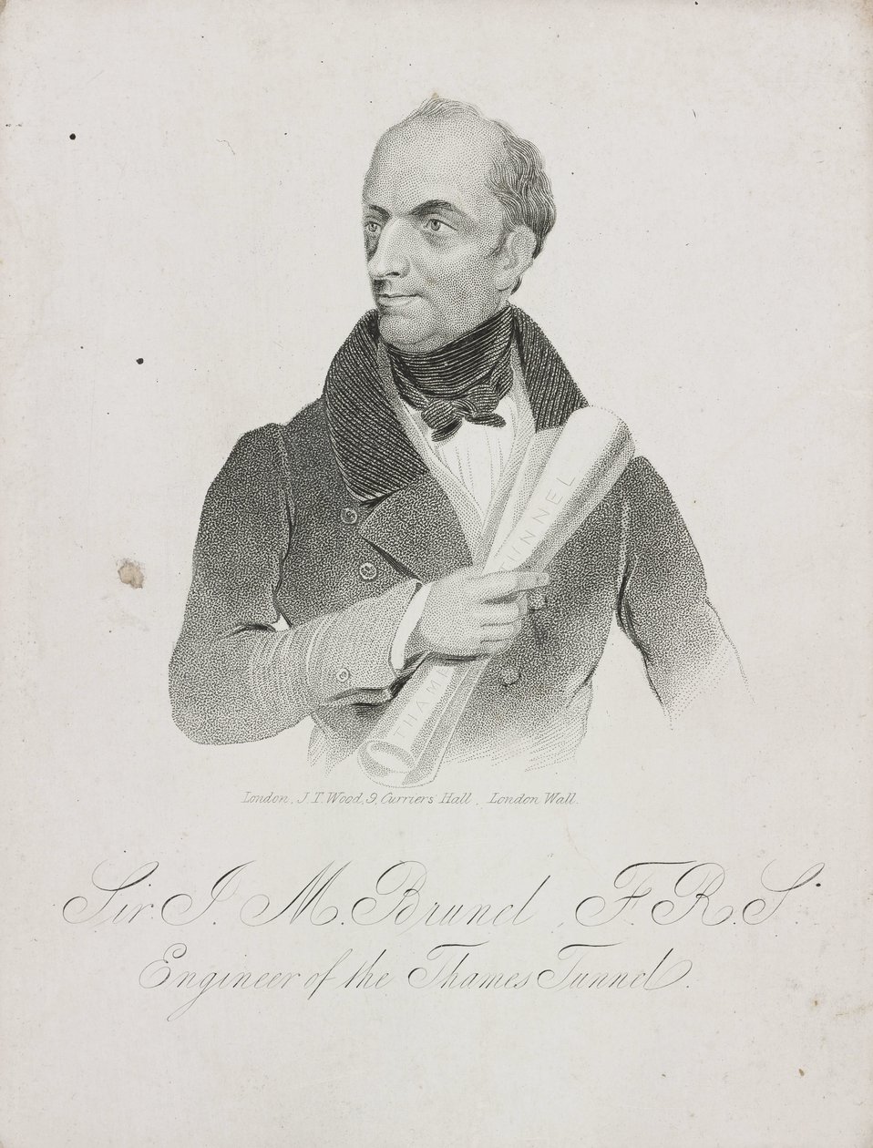 Sir Marc Isambard Brunel , franskfødt engelsk ingeniør og oppfinner, ca 1810-tallet av Unbekannt