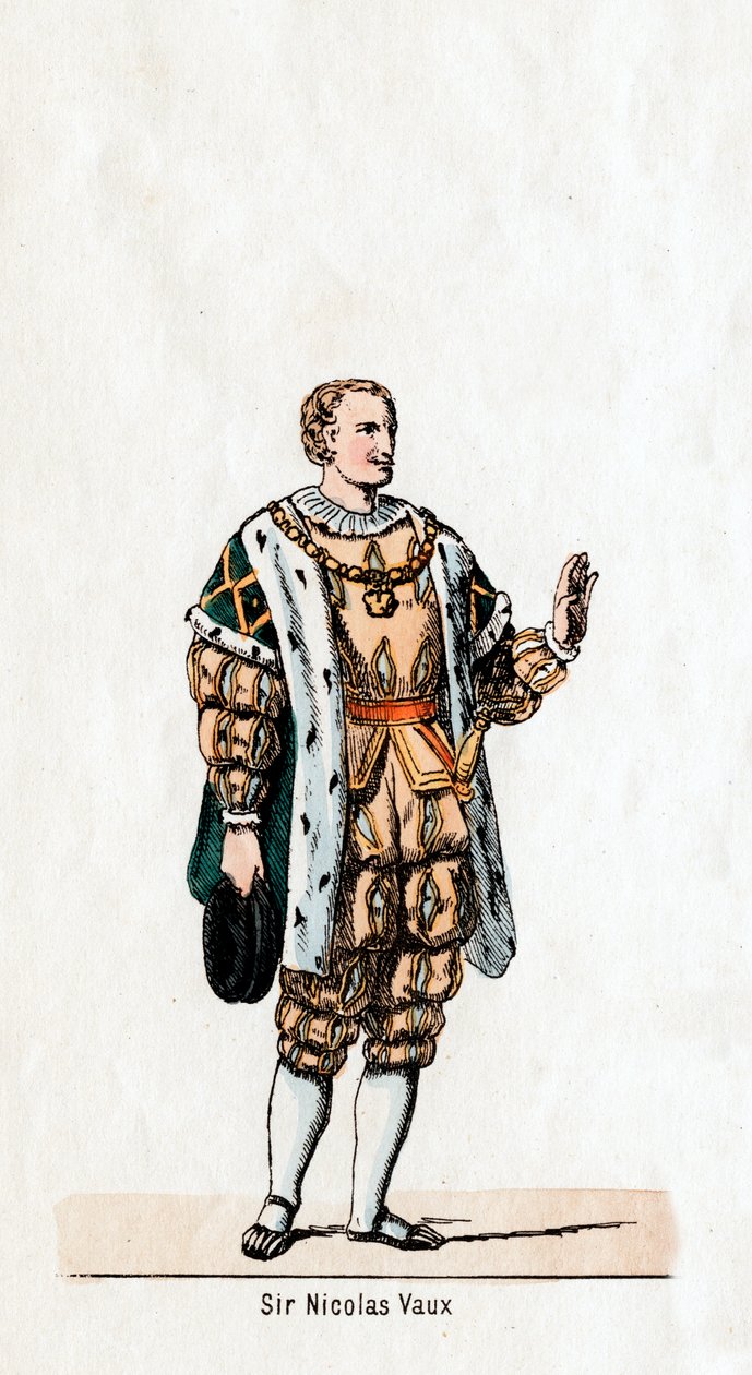 Sir Nicholas Vaux, kostymedesign for Shakespeares skuespill, Henry VIII, 1800-tallet av Unbekannt