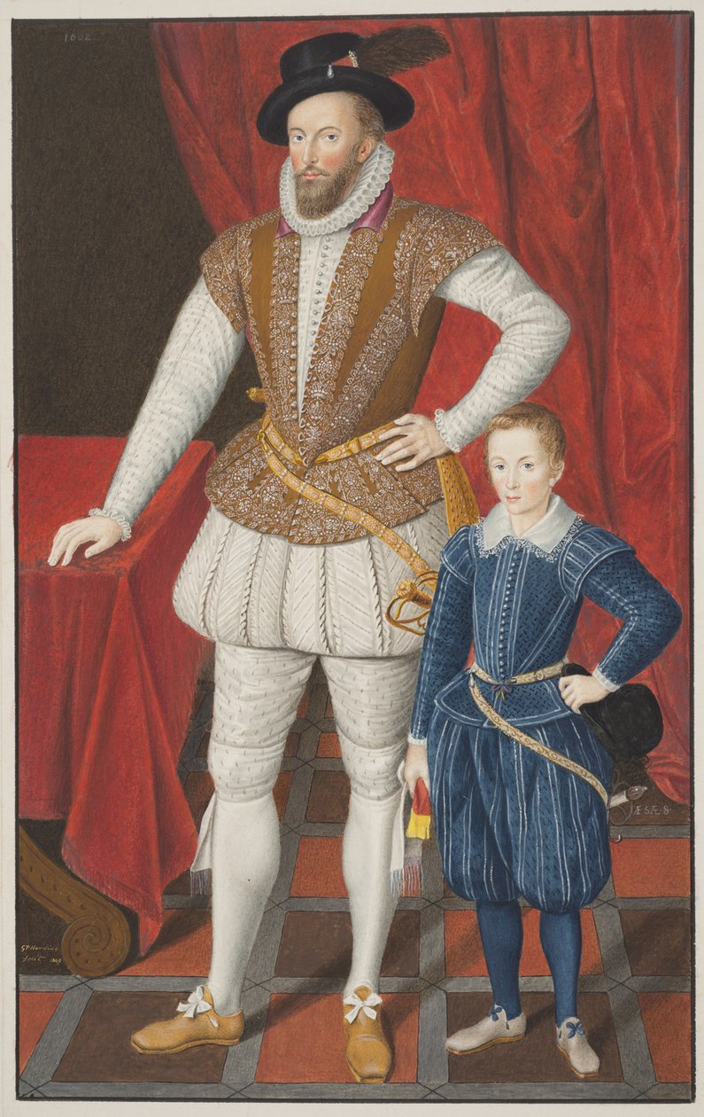Sir Walter Raleigh og sønn, 1602 av Unbekannt