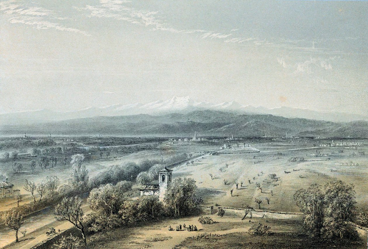 Stedet for slaget ved Magenta, Italia, 4. juni 1859 av Unbekannt