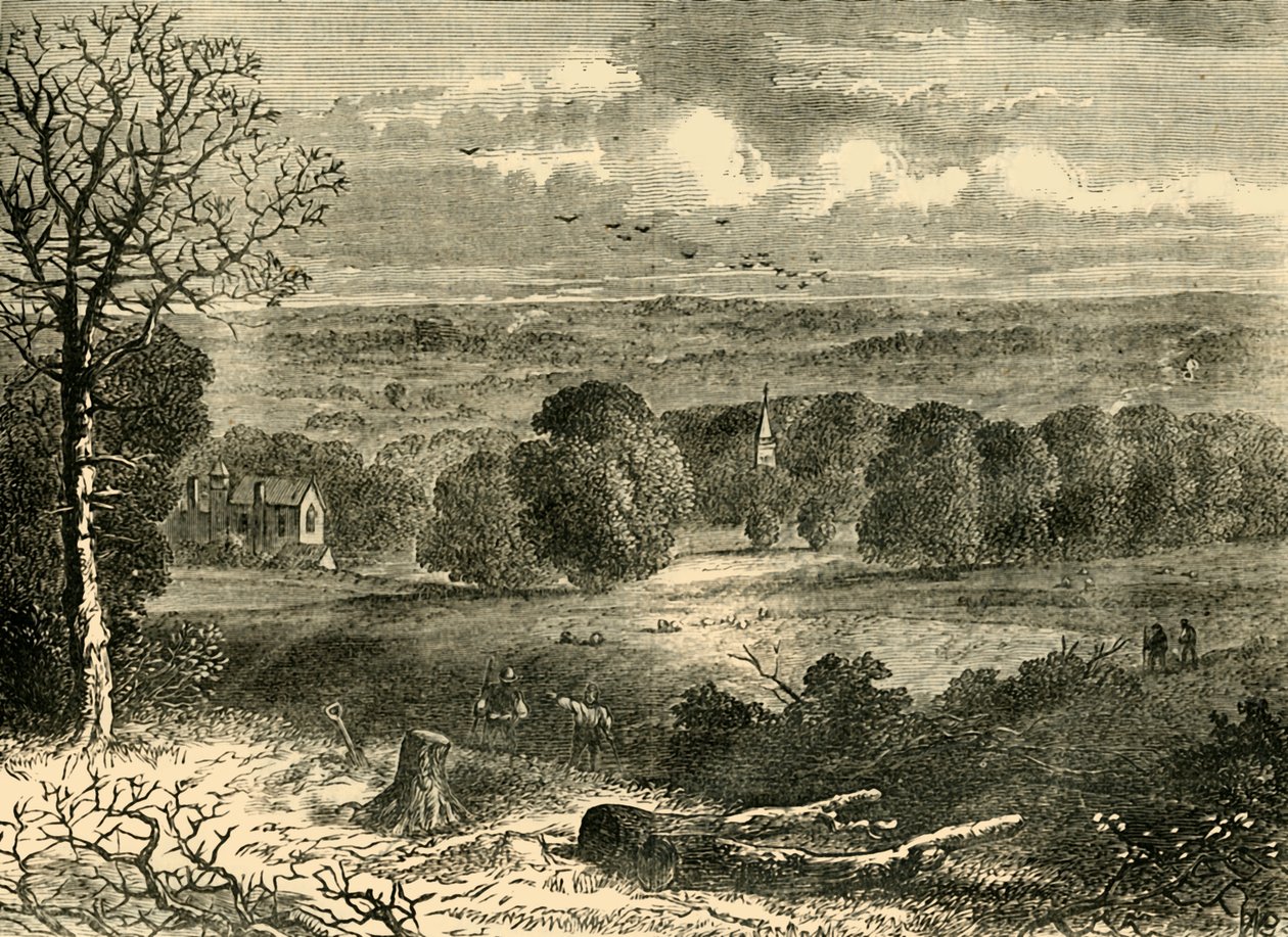Stedet for Crystal Palace i 1852, c1878. av Unbekannt