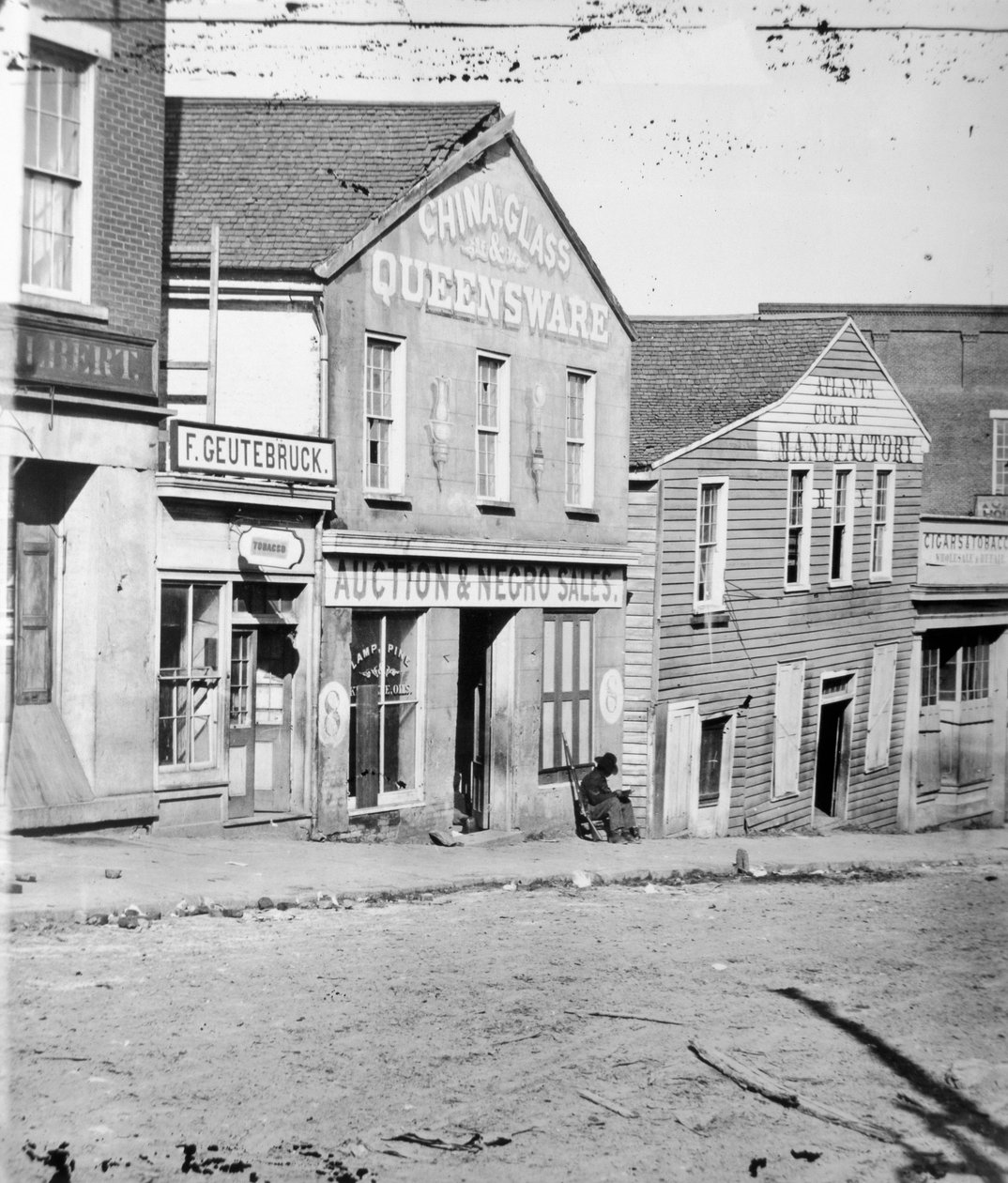 Slaveauksjonsbutikk, Atlanta, Georgia, USA, c1860-62 av Unbekannt