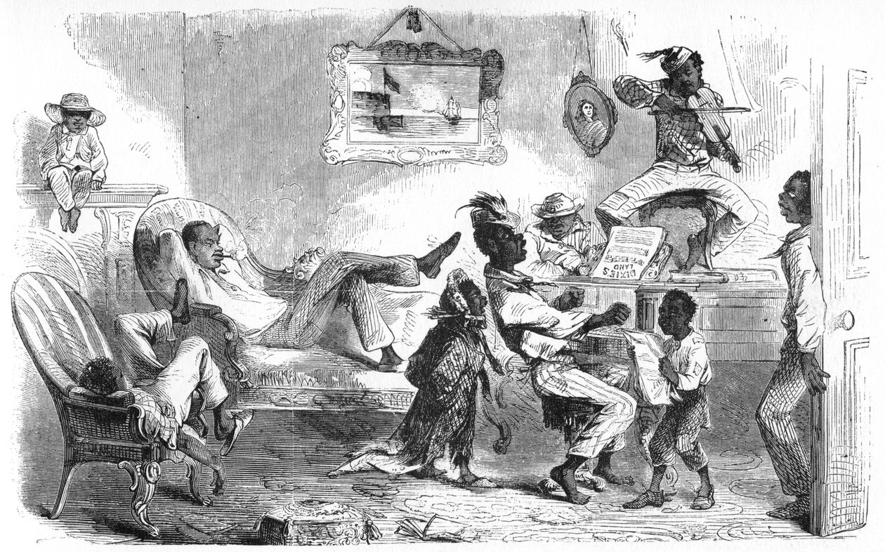 Slaver feirer frigjøring, ca 1860-tallet av Unbekannt