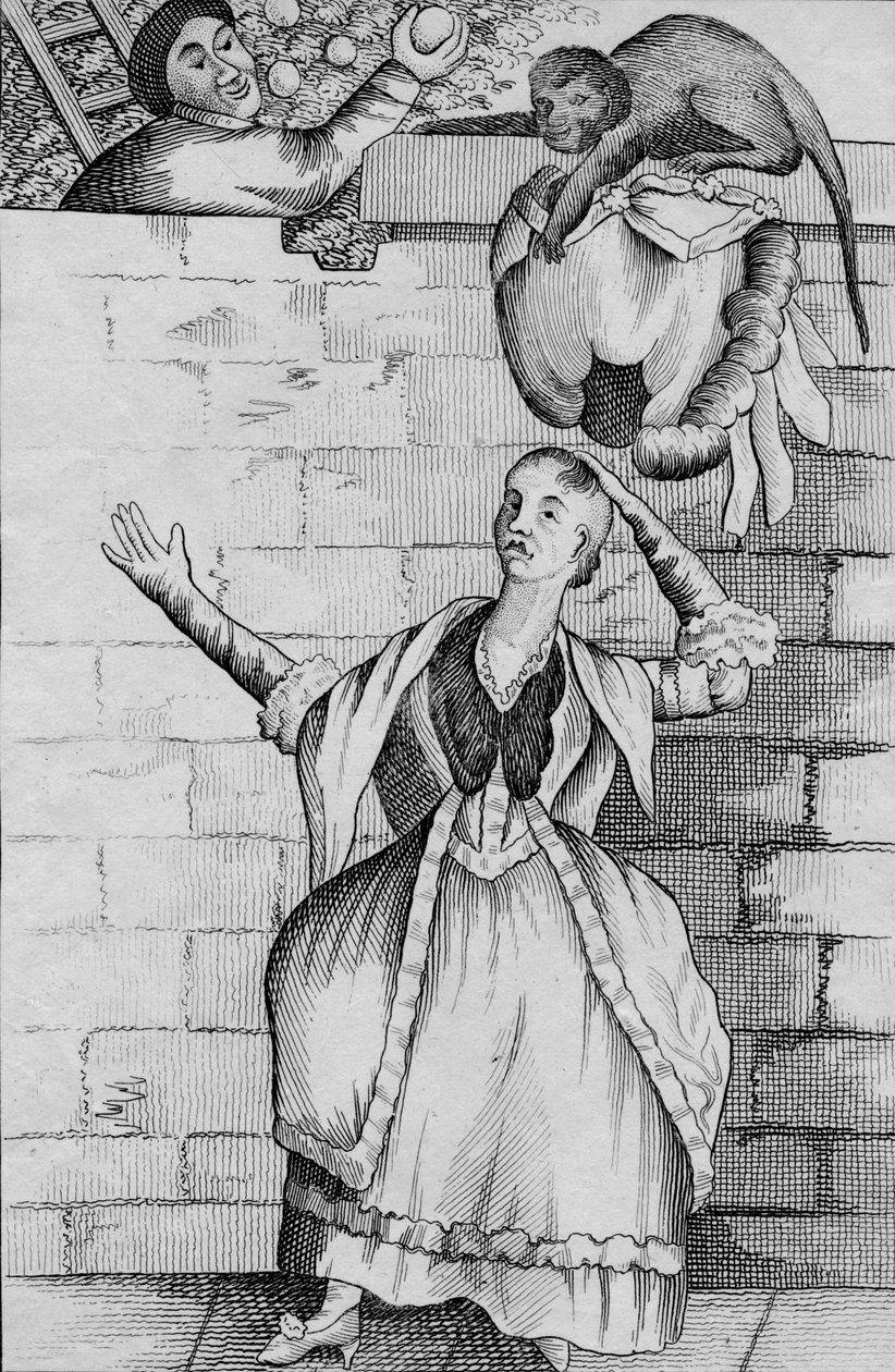 Litt hånd av en ape - eller damens hode avlastet, c1812 av Unbekannt