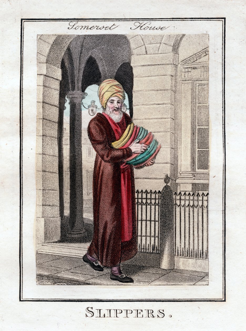 Tøfler, Somerset House, London, 1805 av Unbekannt