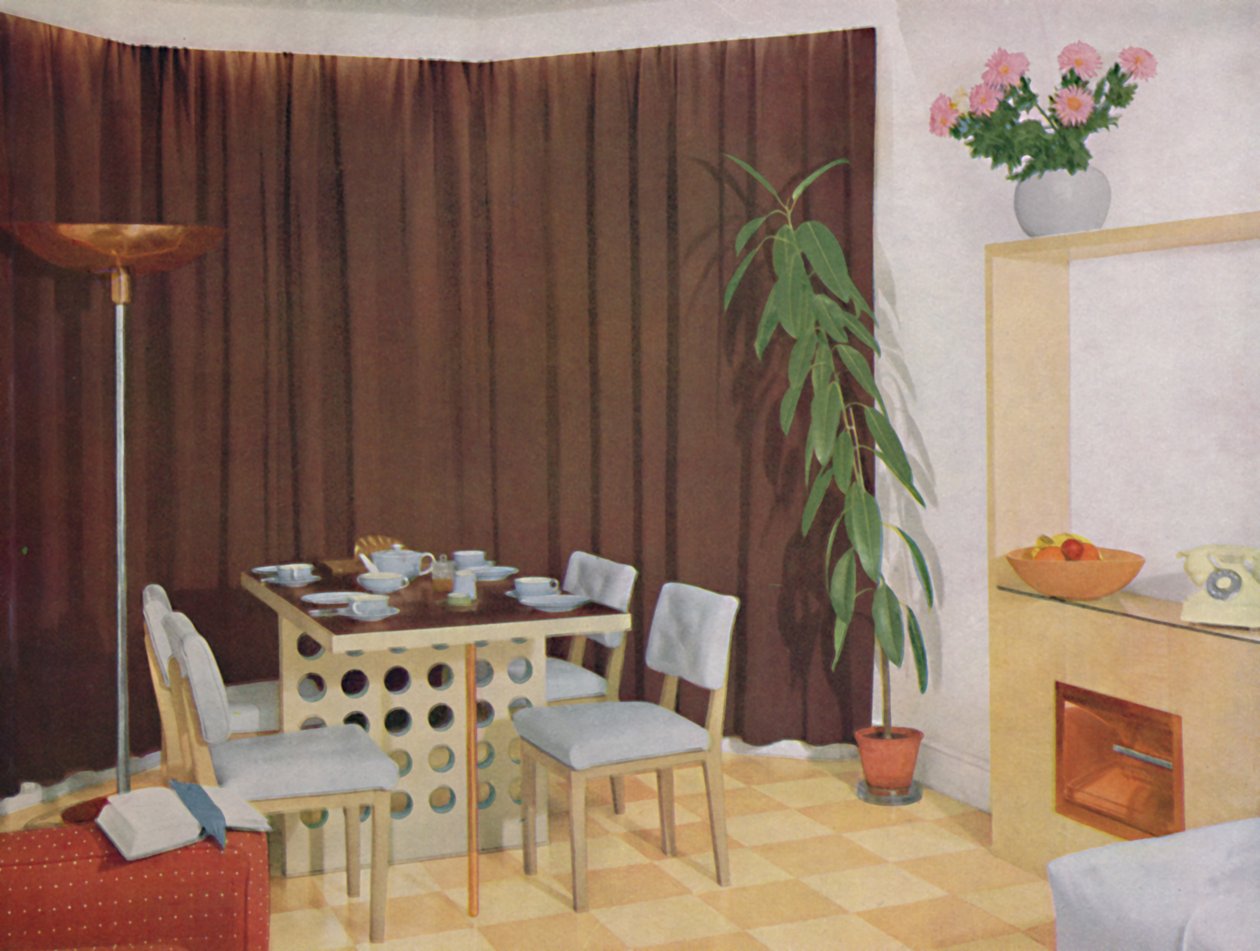 Liten stue-spisestue, 1938 av Unbekannt