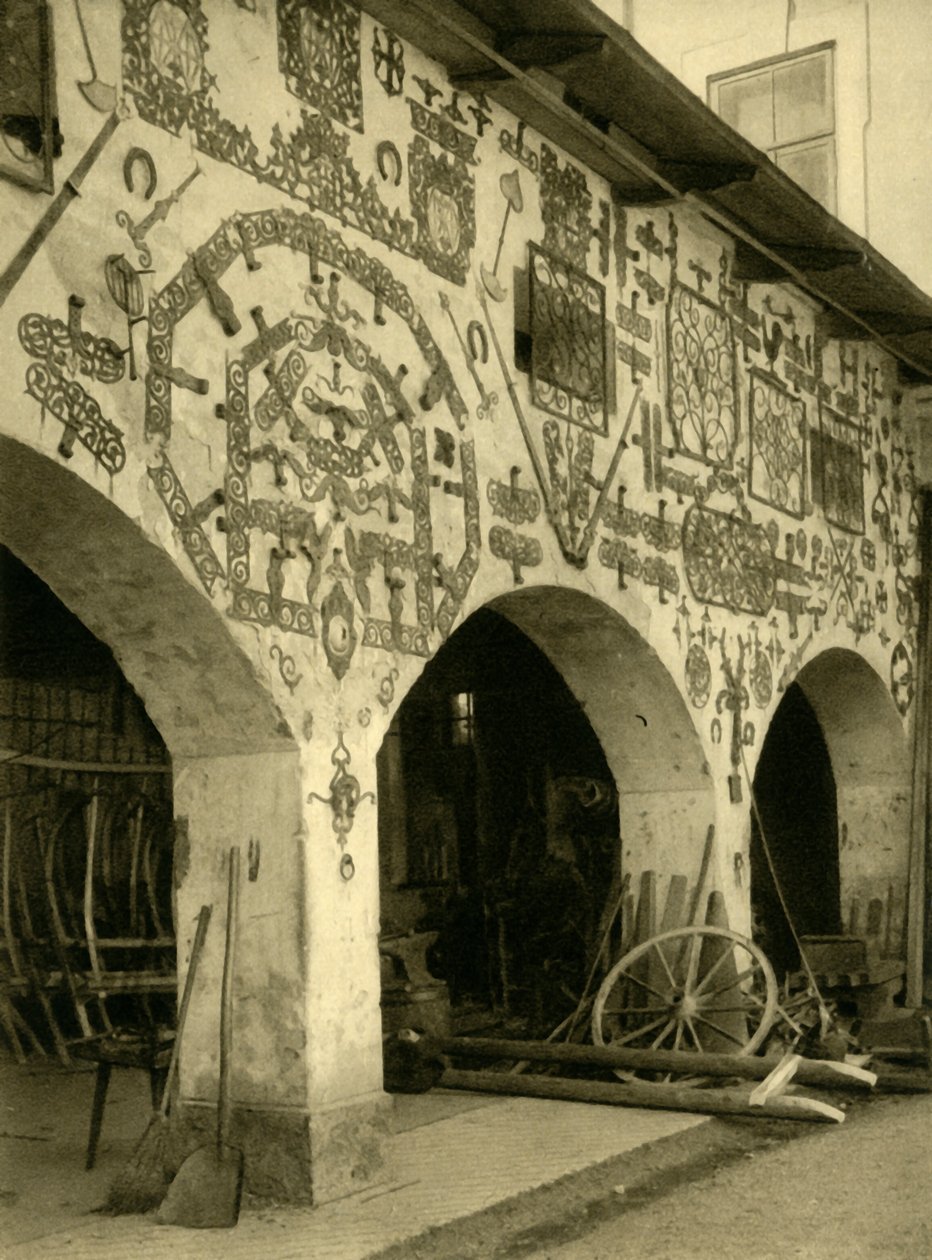 Smithy ved Admont Abbey, Østerrike, c1935. av Unbekannt