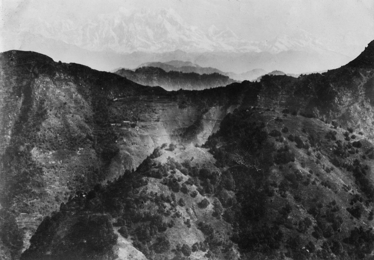 Snø på Himalaya, hentet fra Chakrata, 1917 av Unbekannt