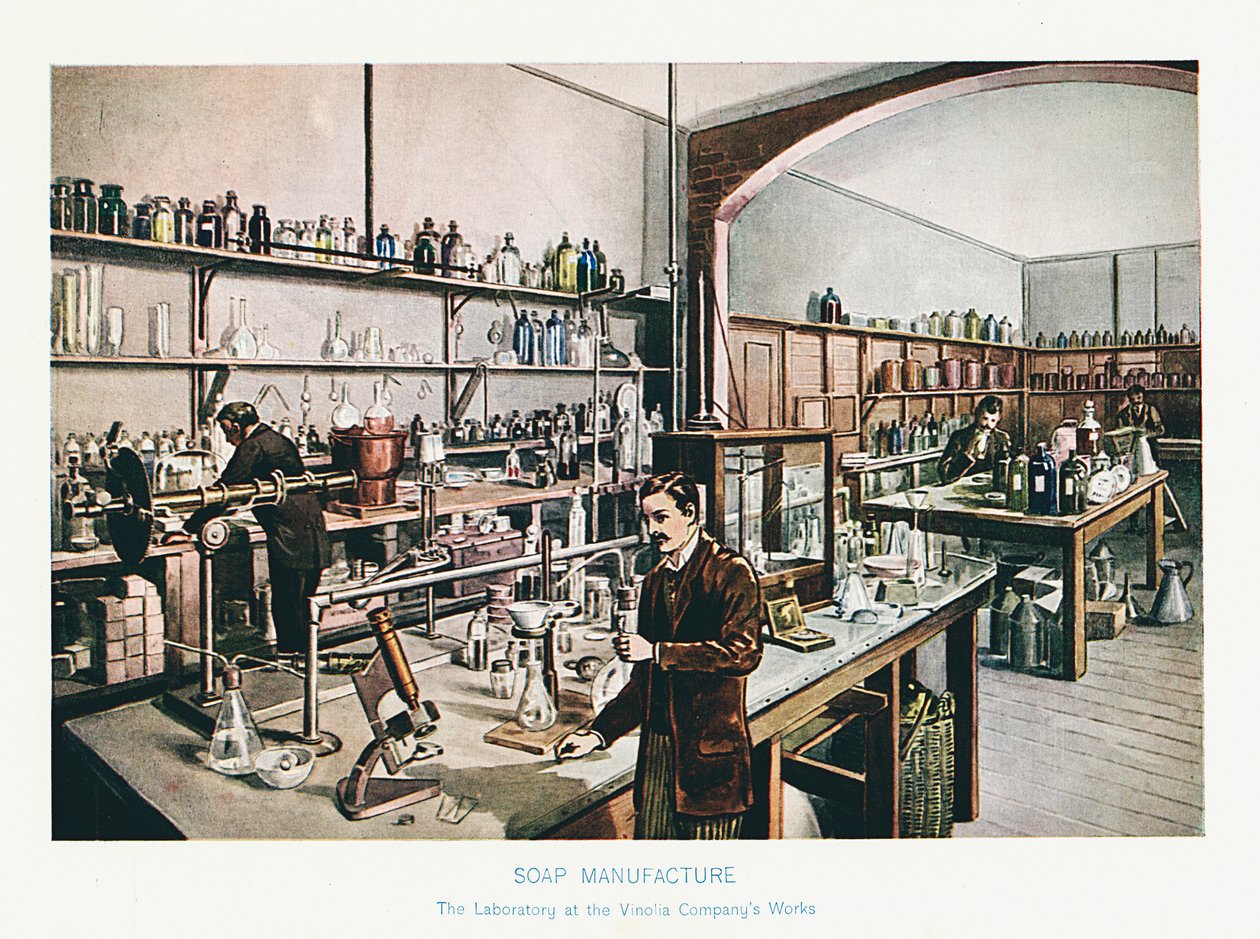 Såpeproduksjon, c1905 av Unbekannt