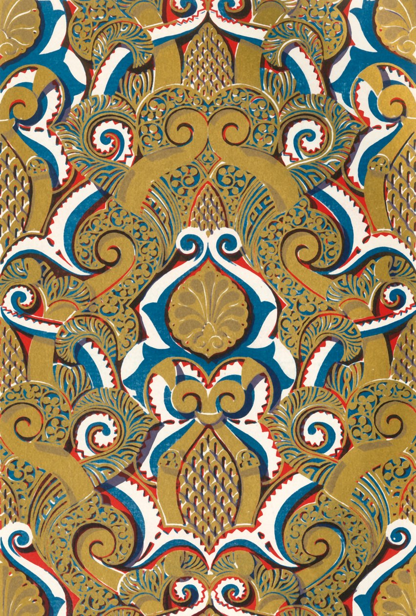 Soffit av stor bue ved inngangen til Court of the Fishpond, 1907. av Unbekannt