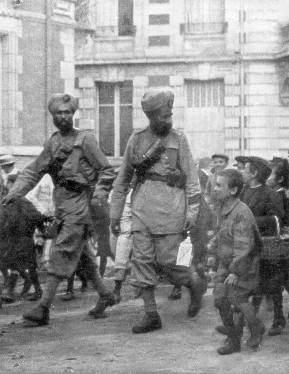 Soldater fra den britiske indiske hæren, Frankrike, c1915 av Unbekannt