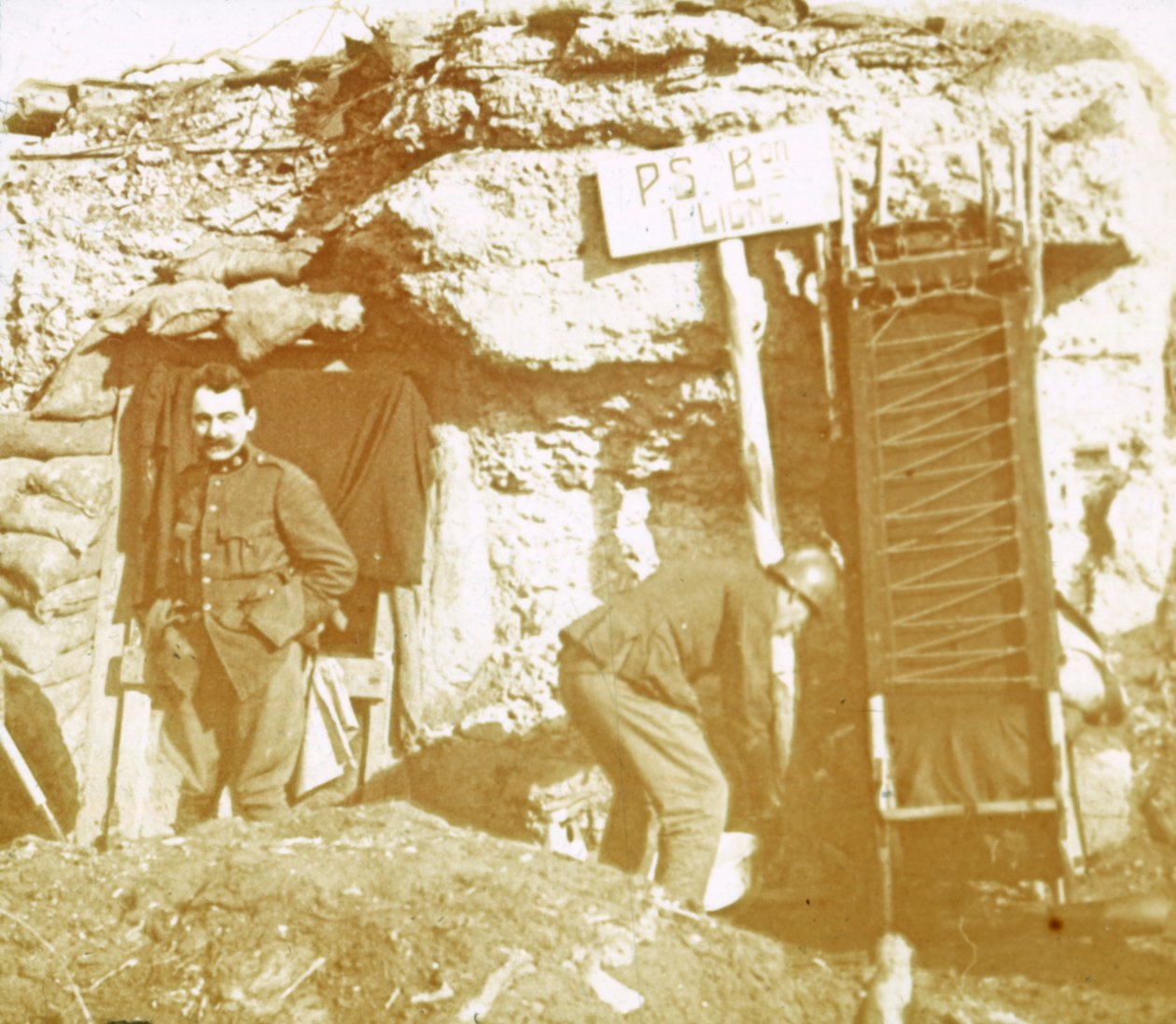 Soldater i skyttergravene i frontlinjen, c1914-c1918 av Unbekannt