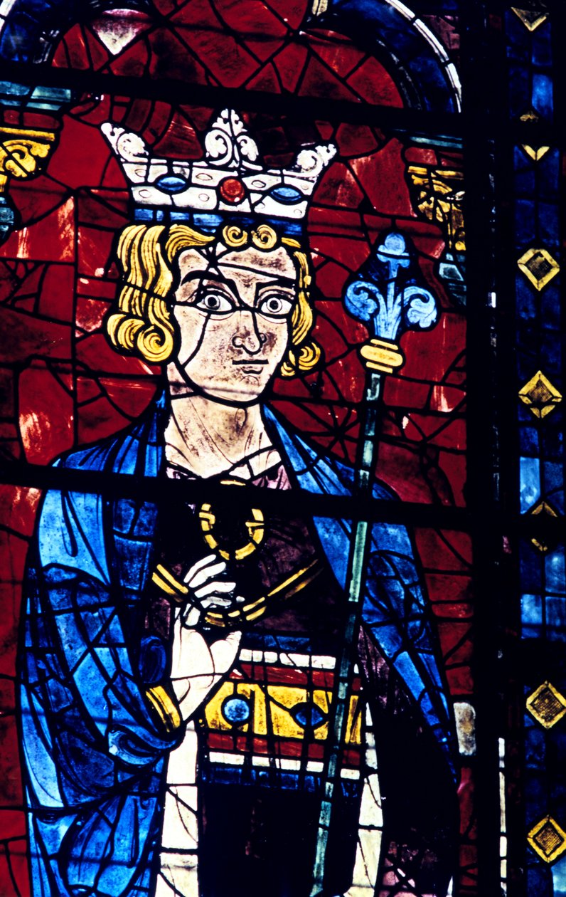 Solomon, farget glass, Chartres katedral, Frankrike, 1194-1260 av Unbekannt