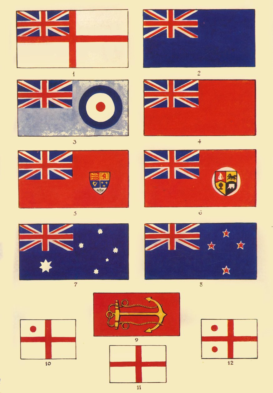 Noen Ensigns of Britain and the Commonwealth, c1948. av Unbekannt