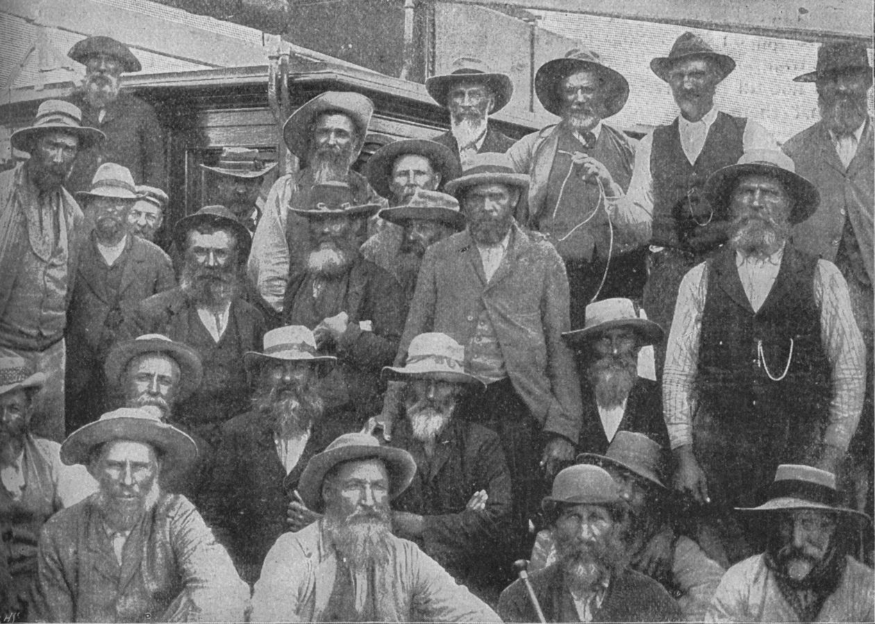 Noen av Cronjes-offiserer tatt til fange ved Paardeberg, c1900, 1902 av Unbekannt