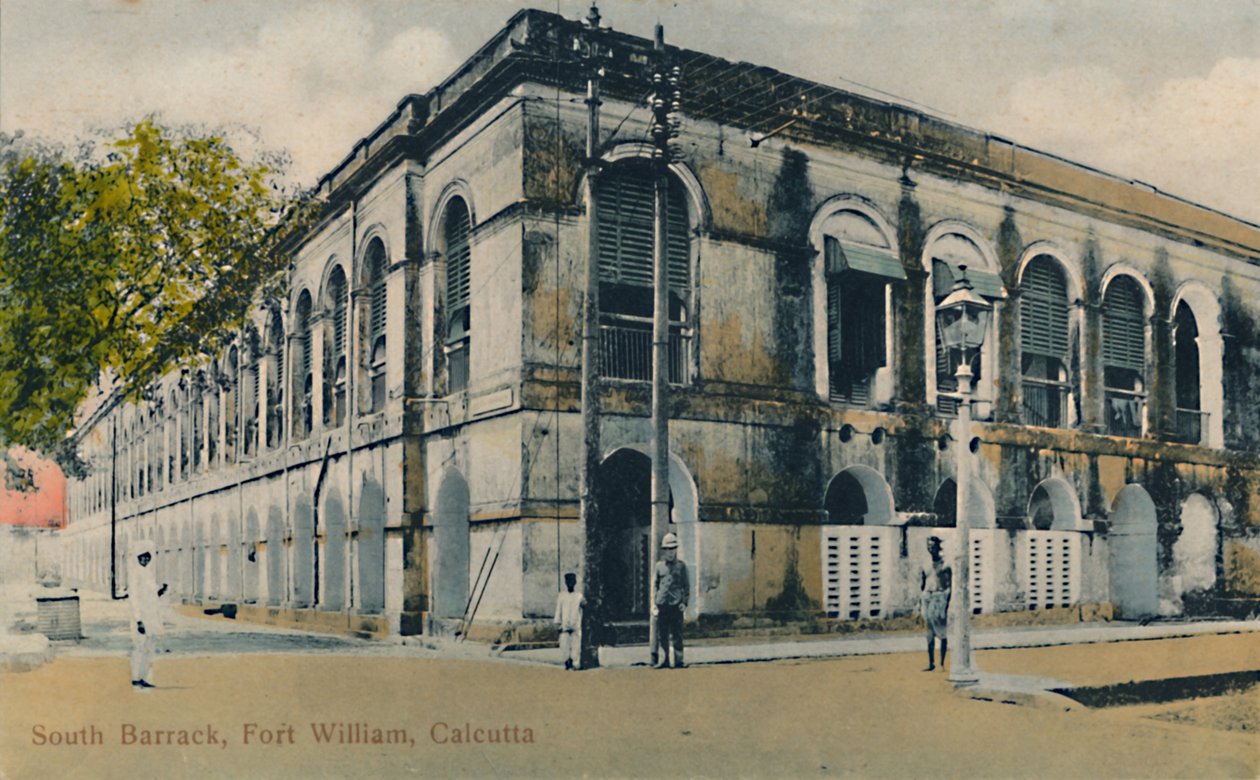 South Barrack, Fort William, Calcutta, sent på 1800- og begynnelsen av 1900-tallet. av Unbekannt