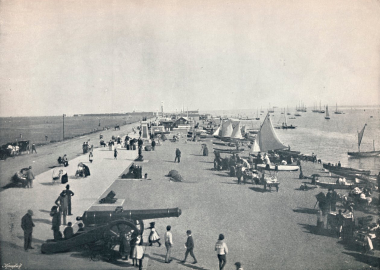 Southsea - Generelt utsikt over stranden, 1895 av Unbekannt