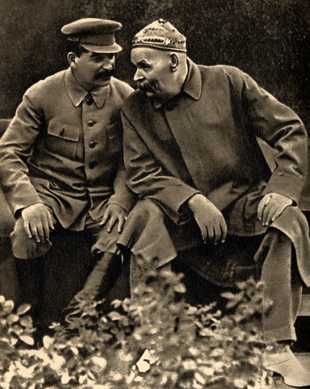Den sovjetiske lederen Joseph Stalin og forfatteren Maxim Gorky, Moskva, USSR, 1931. av Unbekannt
