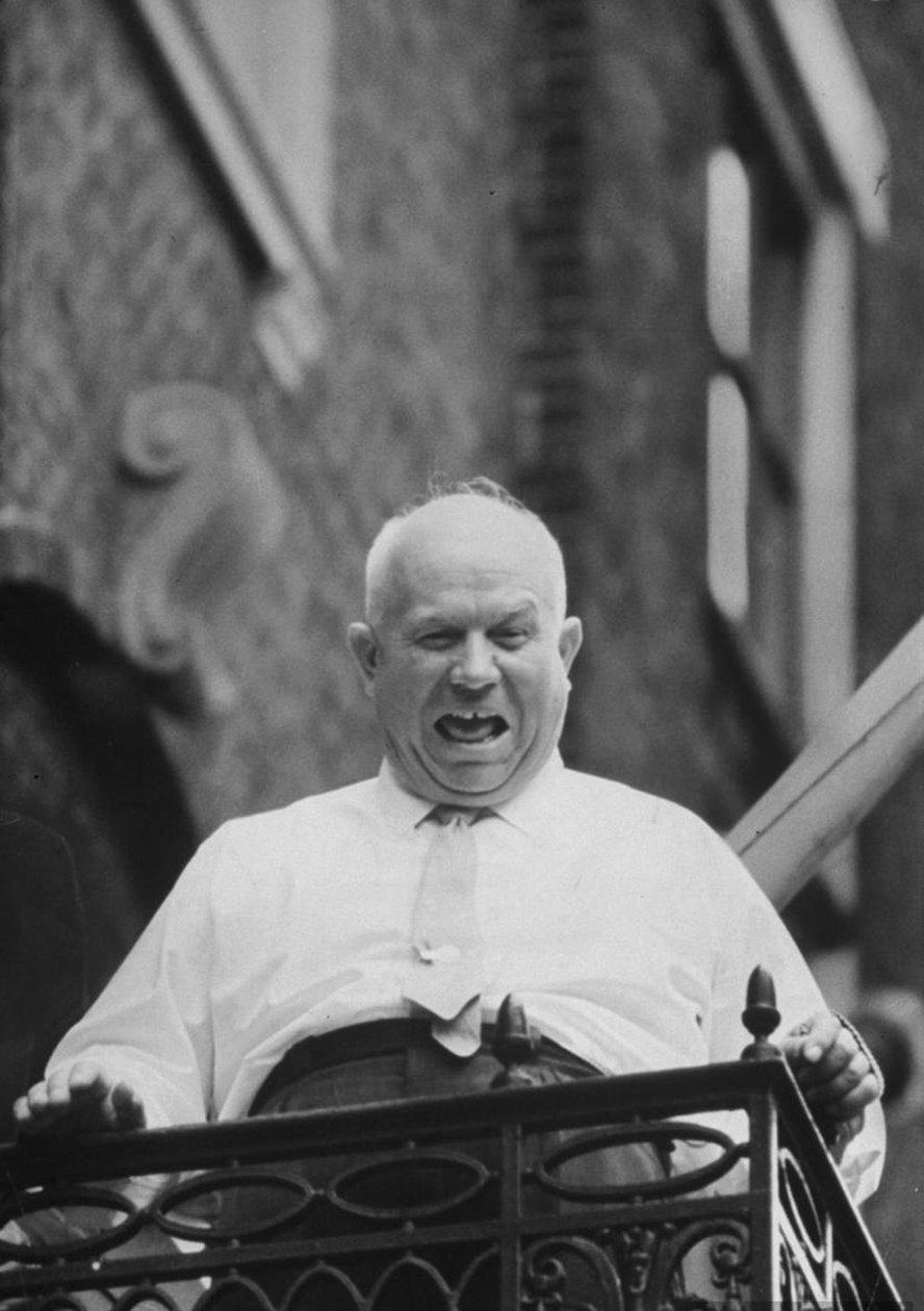 Den sovjetiske lederen Nikita Khrusjtsjov i New York, USA, september 1960 av Unbekannt