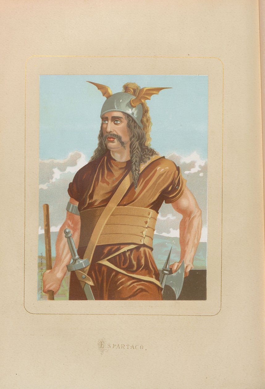 Spartacus. Fra: Berømte menn og kvinner gjennom tidene av Juan Landa, 1875-1877. av Unbekannt