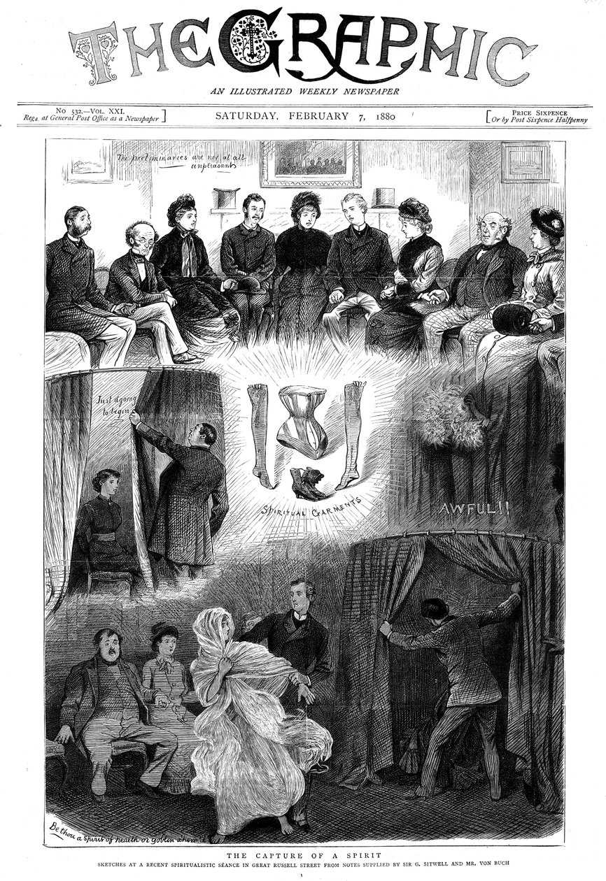 Spirit avslørt på en London-seanse, 1880 av Unbekannt