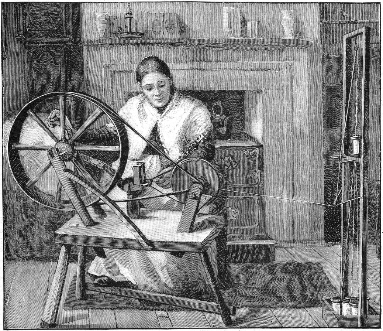 Spitalfields silkearbeider viklet silke i hytta hennes, London, England, 1893 av Unbekannt
