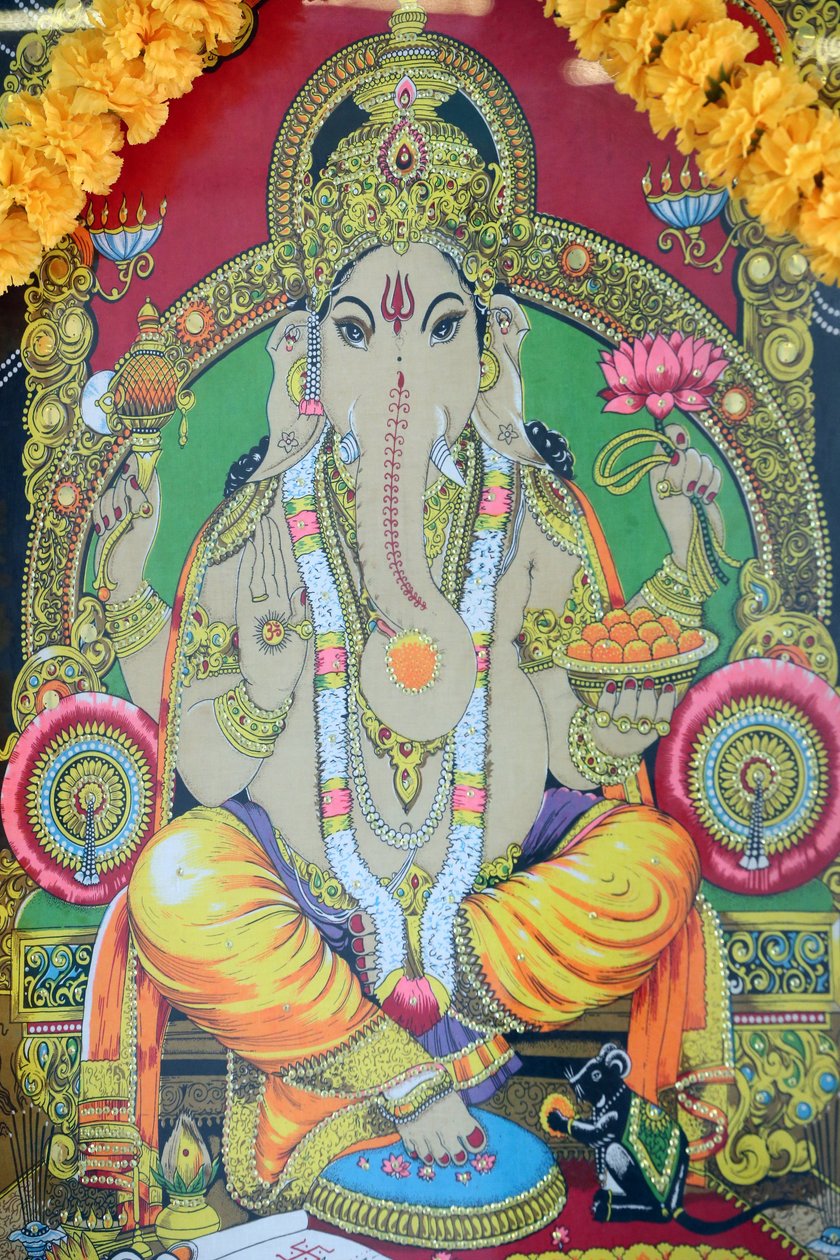 Sri Thenday Yutthapani-tempelet. Ganesh. Maleri. Ho Chi Minh-byen. Vietnam av Unbekannt