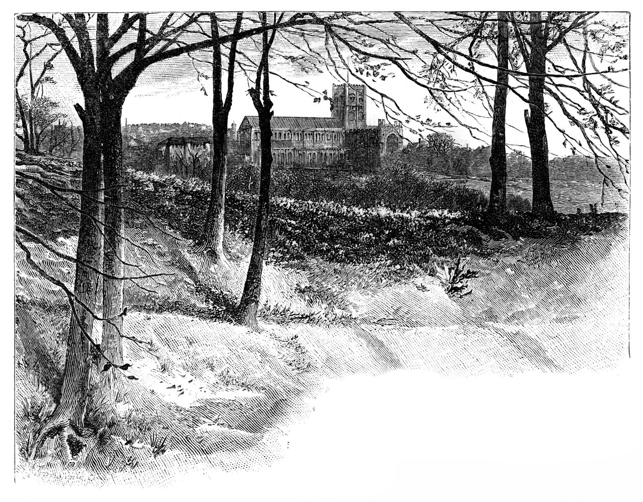 St Albans, fra Verulam, 1800-tallet av Unbekannt