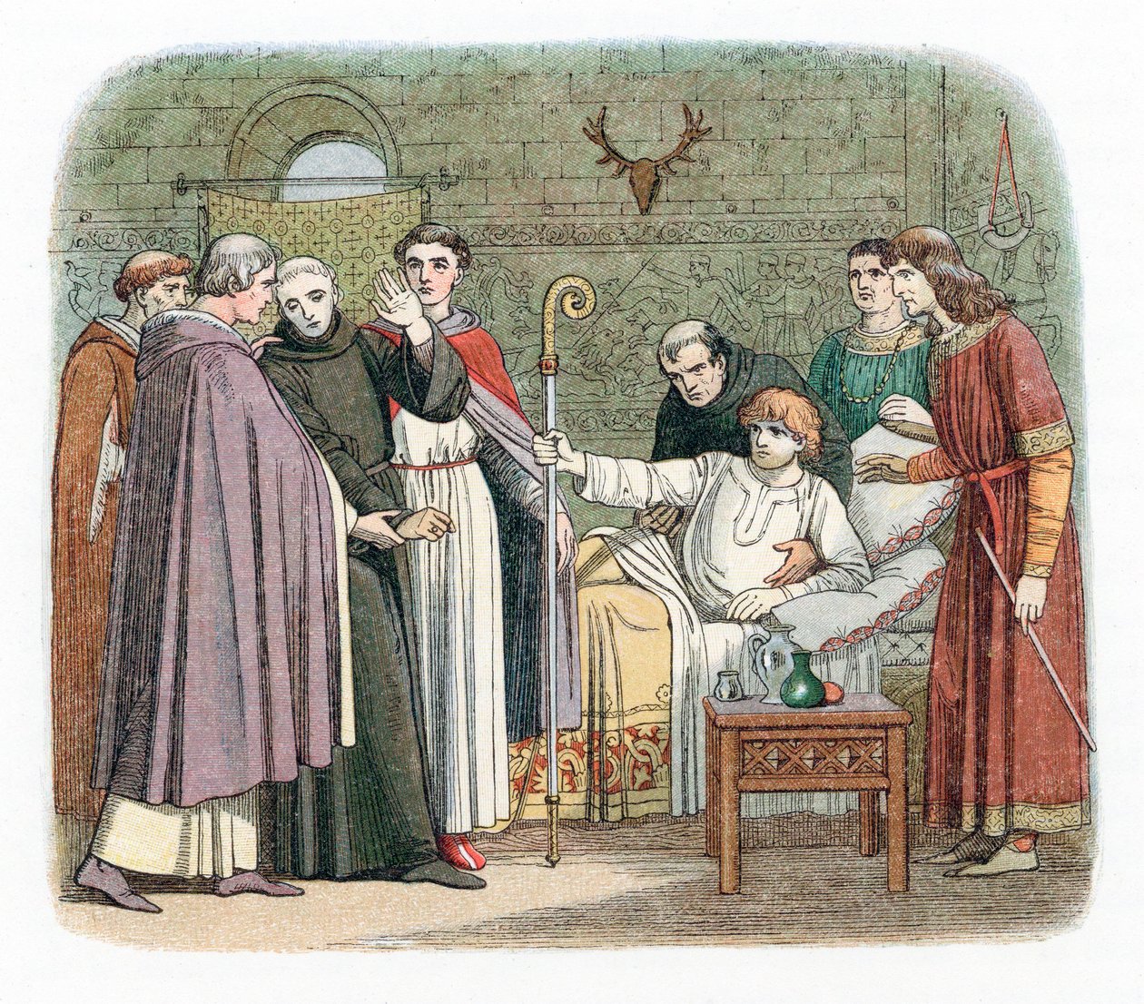St. Anselm aksepterte motvillig erkebiskopsrådet i Canterbury, 1093 1864 av Unbekannt
