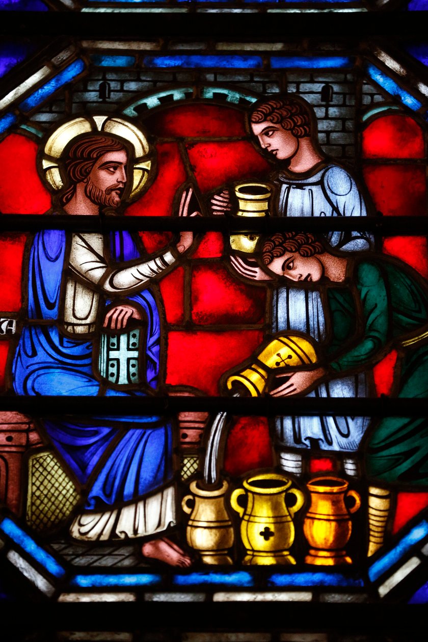 St Barths kirke - Glassmaleri - Ekteskap i Cana, New York, USA av Unbekannt