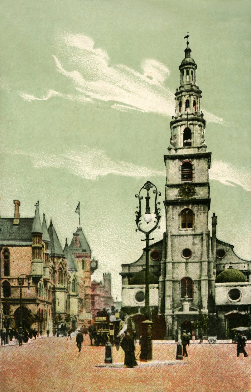 St Clement Danes, Strand, London, c1910. av Unbekannt