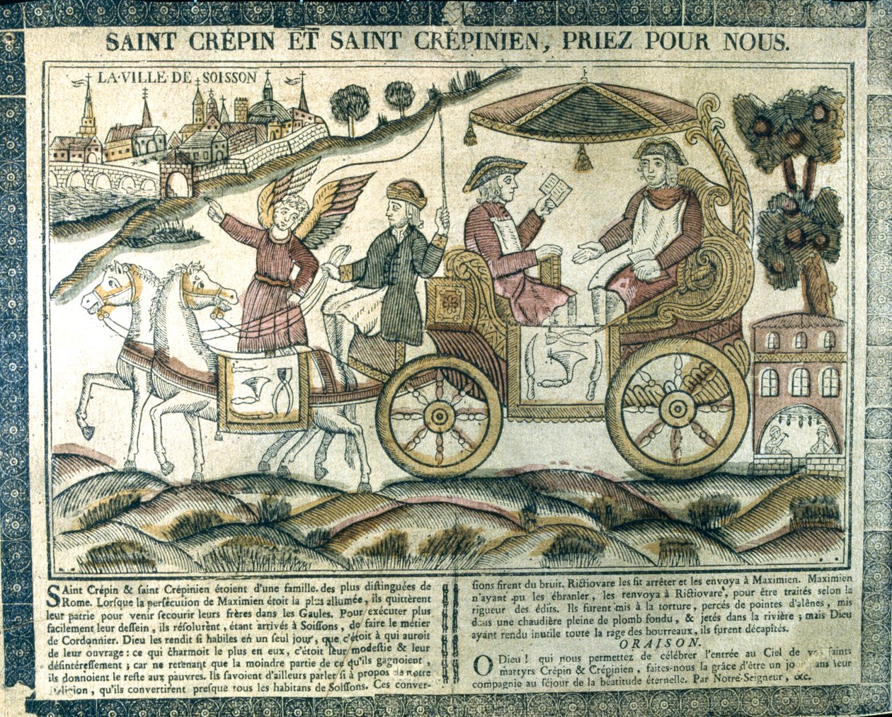 St Crispin og St Crispinian, kristne martyrer, 1800-tallet av Unbekannt