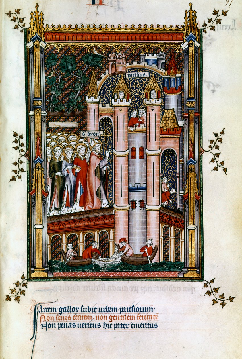 St Denis ved portene til Paris, 1317 av Unbekannt