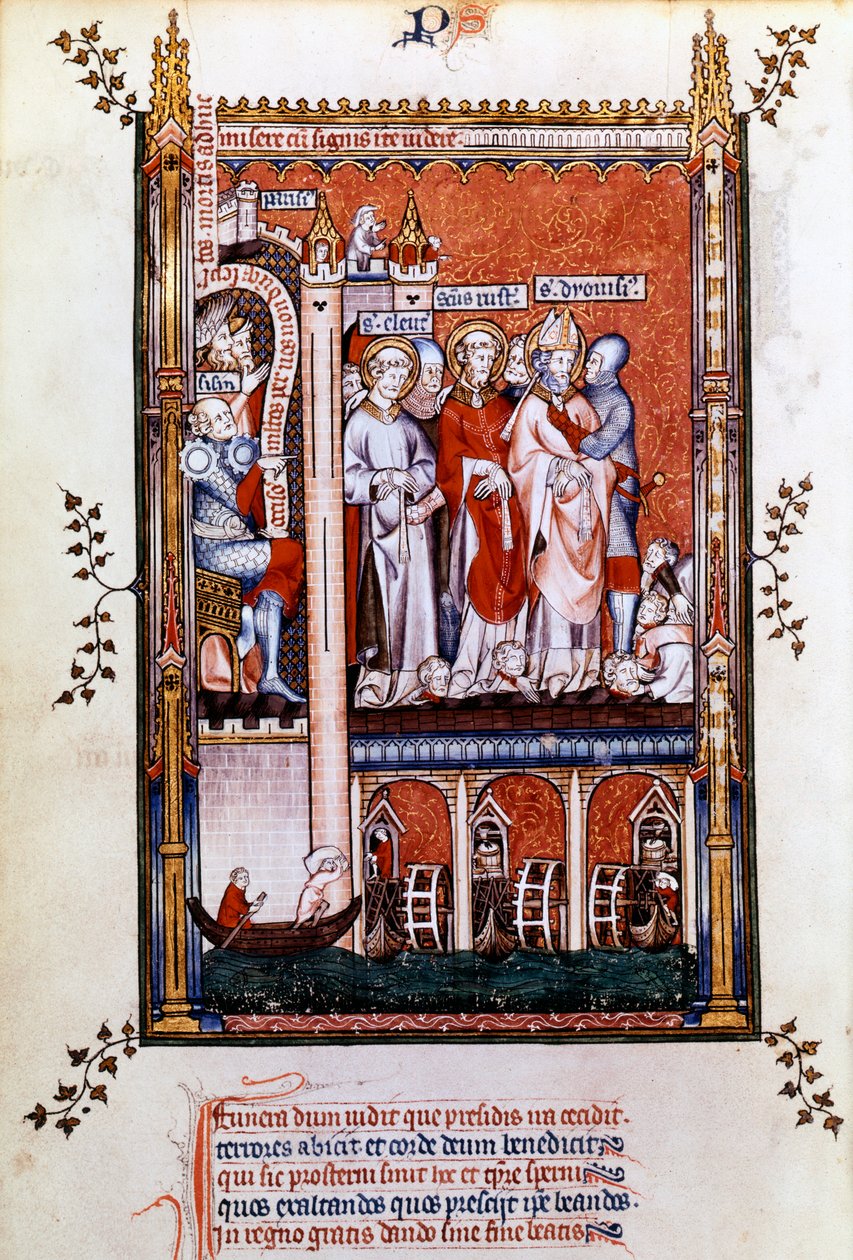 St Denis blir vist martyrene, 1317 av Unbekannt