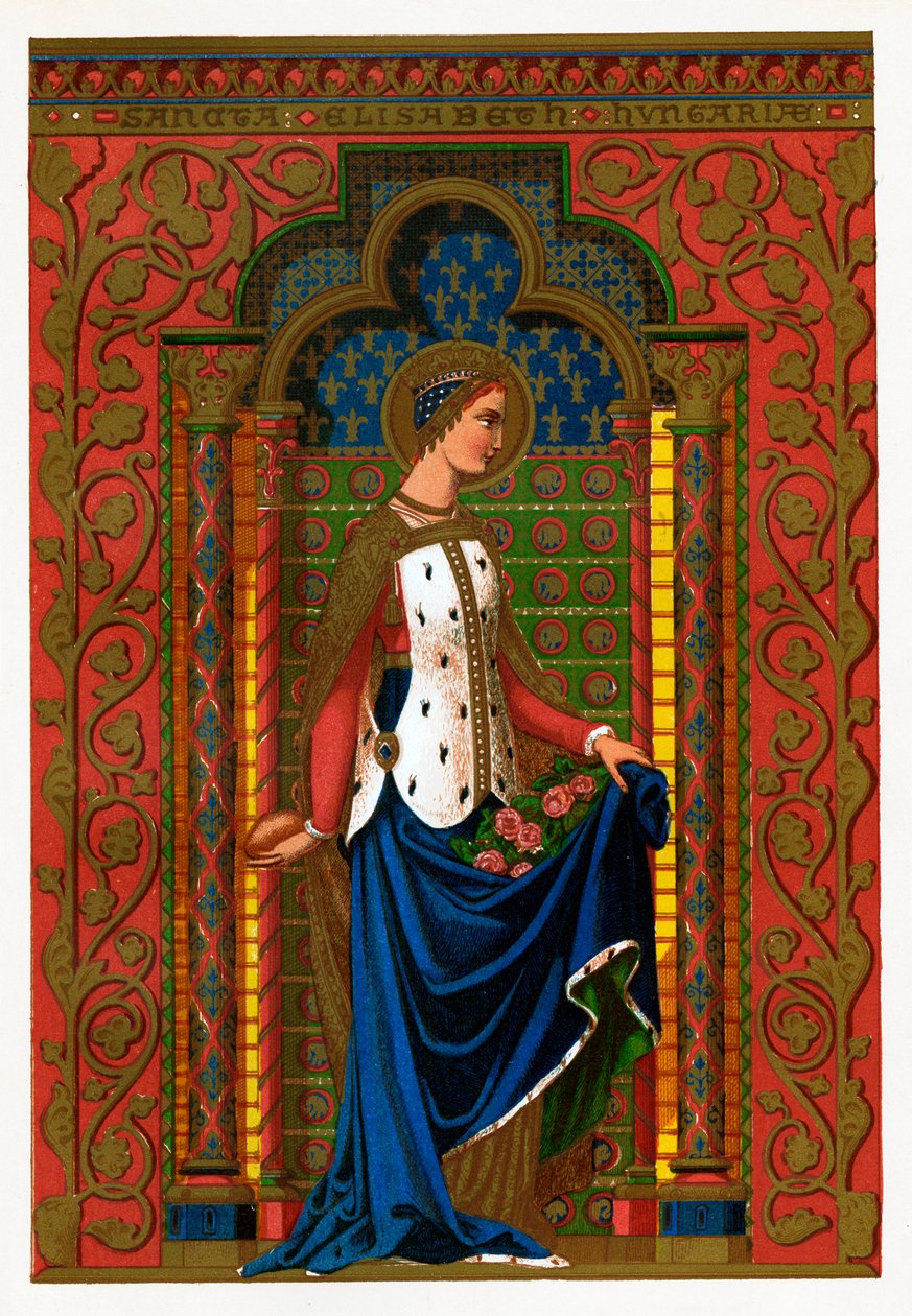 St Elizabeth av Ungarn, 1886 av Unbekannt