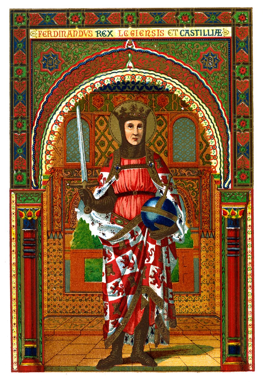 St Ferdinand Ferdinand III av Castilla og Leon, 1886 av Unbekannt