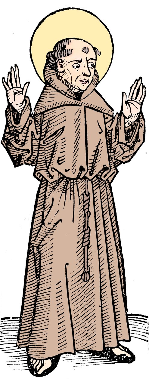 St Francis av Assisi, italiensk prest og grunnlegger av fransiskanerordenen, 1493 av Unbekannt